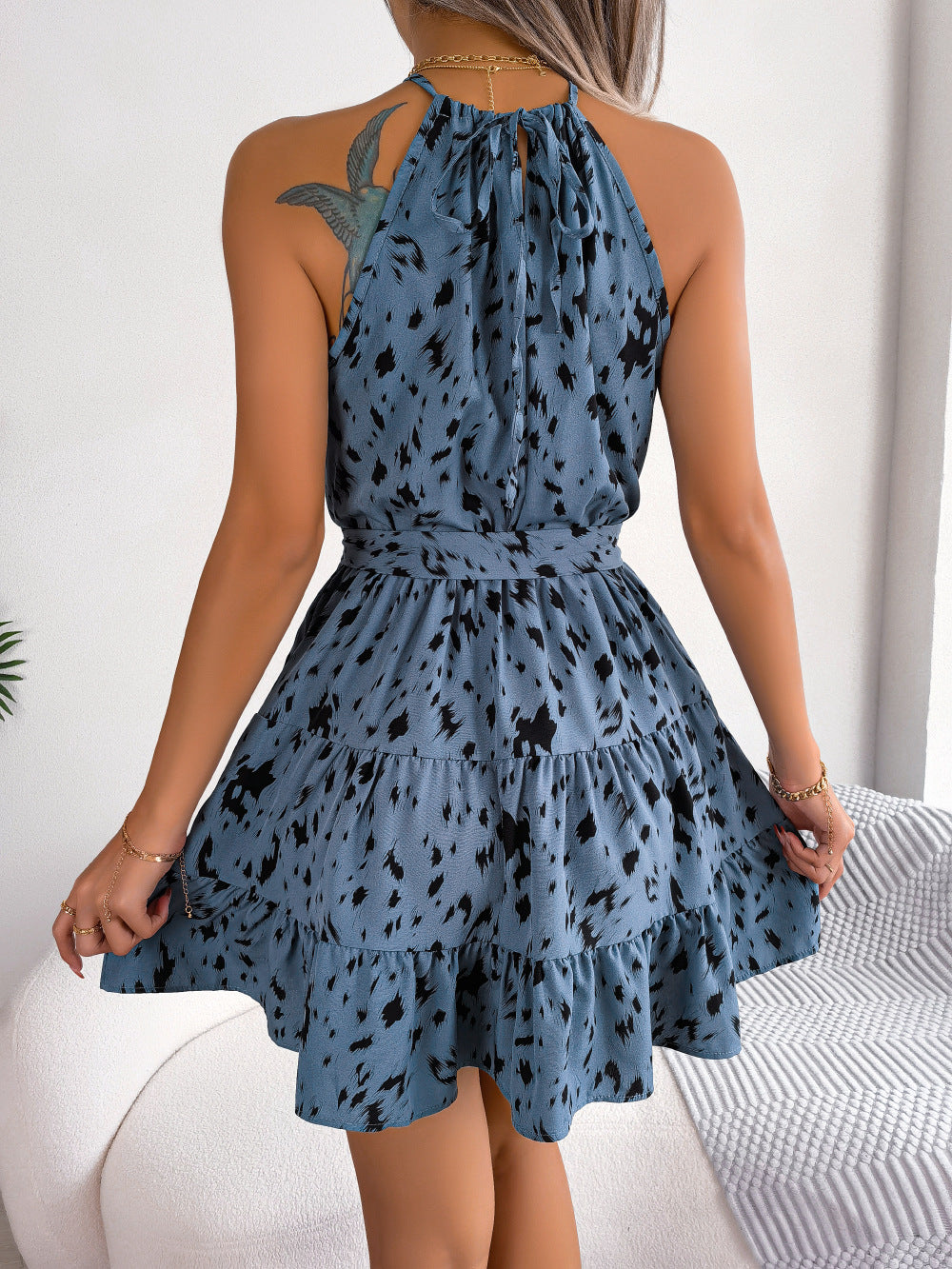 Briar Leopard Ruffle Swing Dress