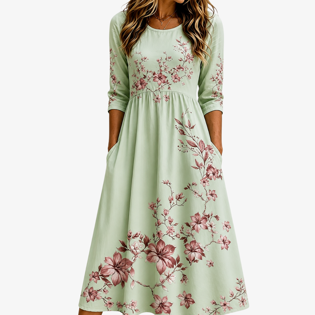 Savannah™ Mint Floral Midi Dress