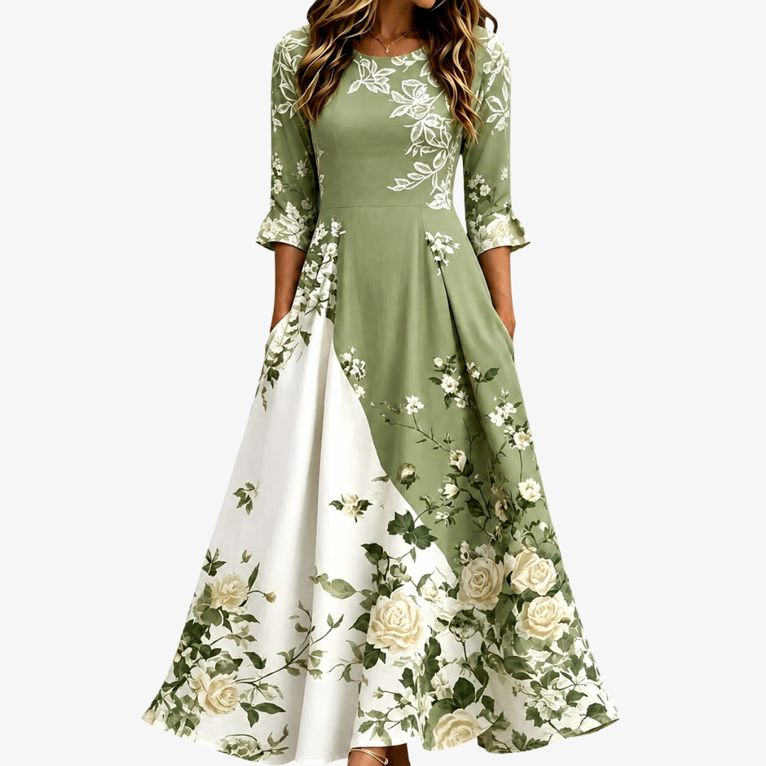 Oleta™ Sage Floral Maxi Dress