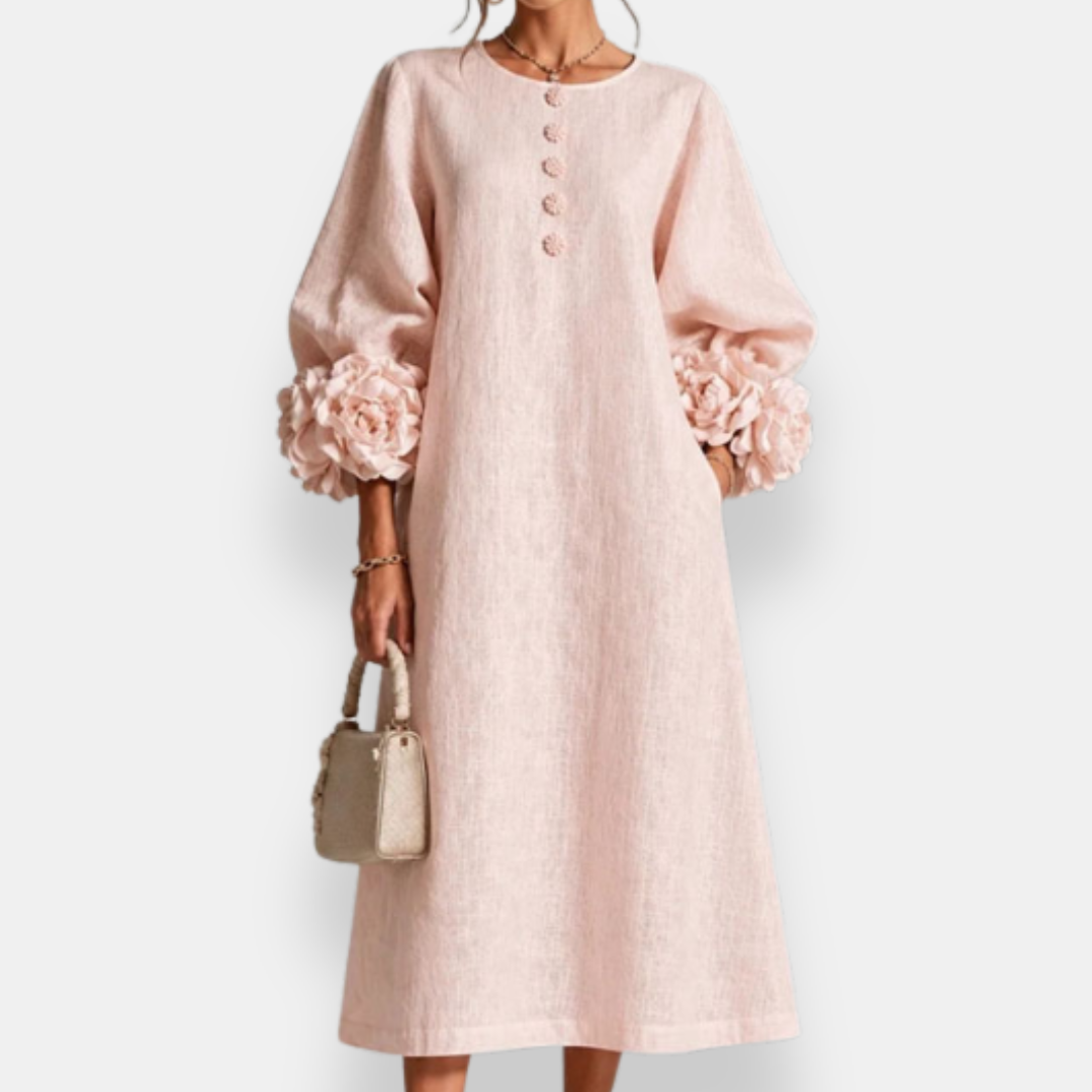 Hester™ Floral Appliqué Midi Dress