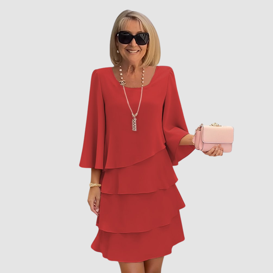 ELLE – LAYERED MIDI DRESS