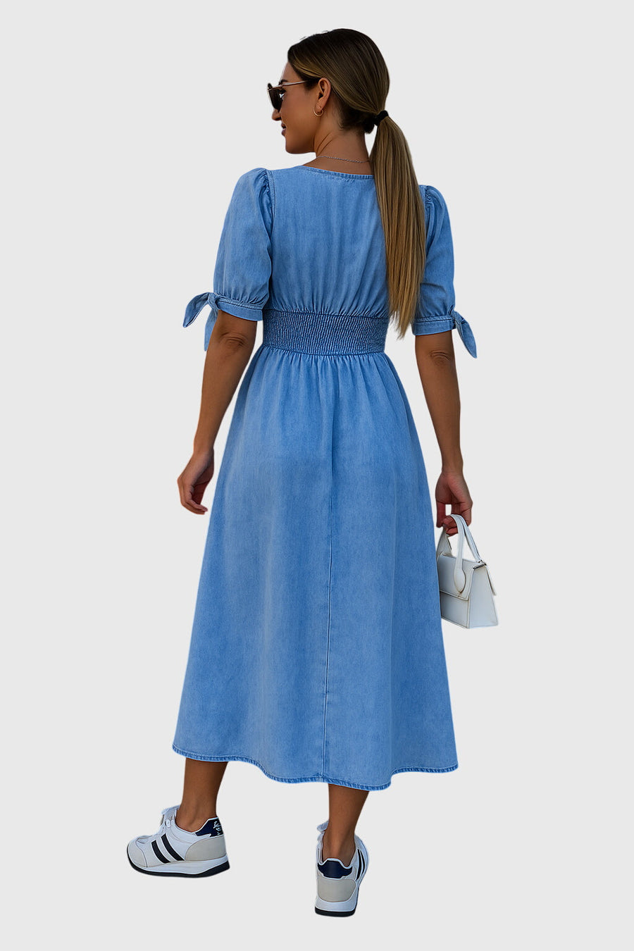 JULIANA – DENIM MIDI DRESS