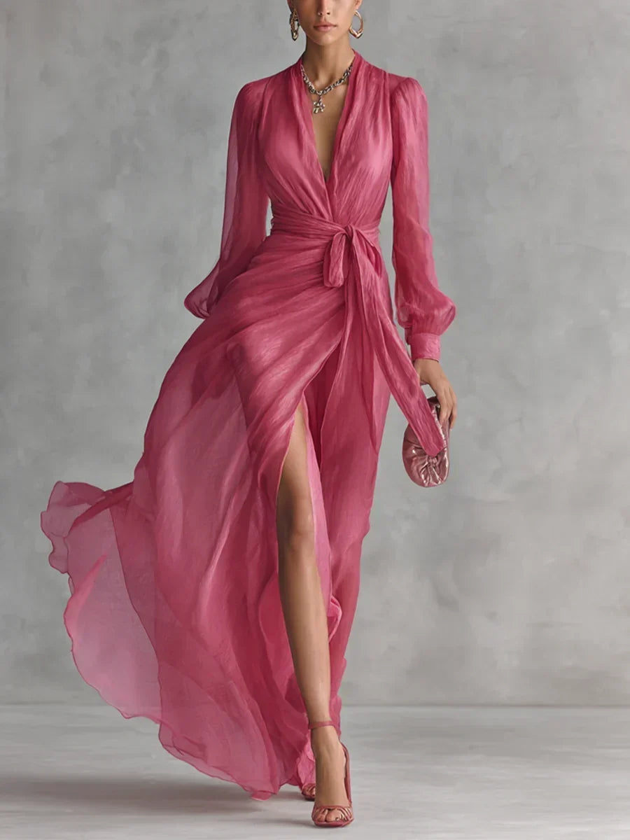 Alvina™ Wrap Front Maxi Dress
