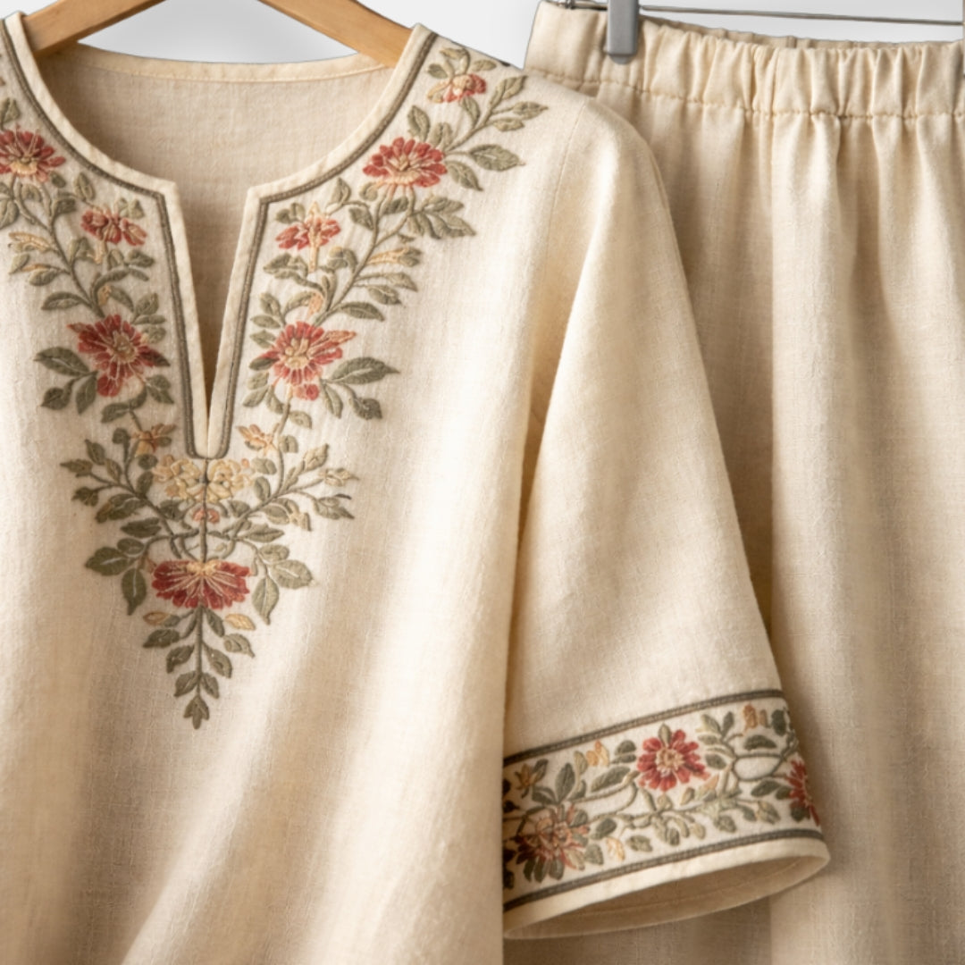 Nita™ Embroidered Tunic and Pants Set