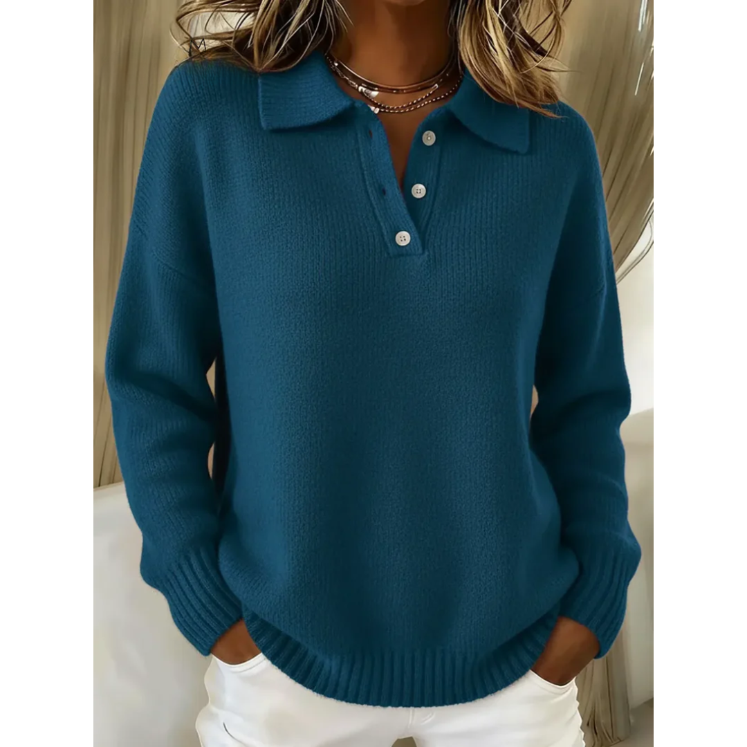 Marina | Soft Polo Collar Jumper