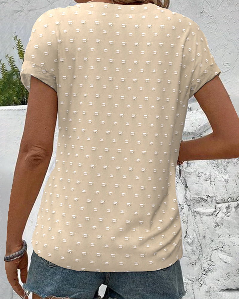 DELIA – V-NECK BUTTON BLOUSE