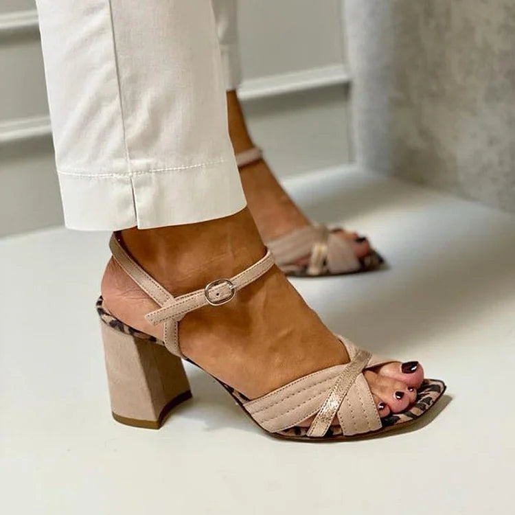 Bonnie | Cross-Band Heel Sandals
