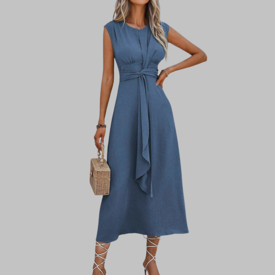 STELLA – TIE-WAIST MIDI DRESS