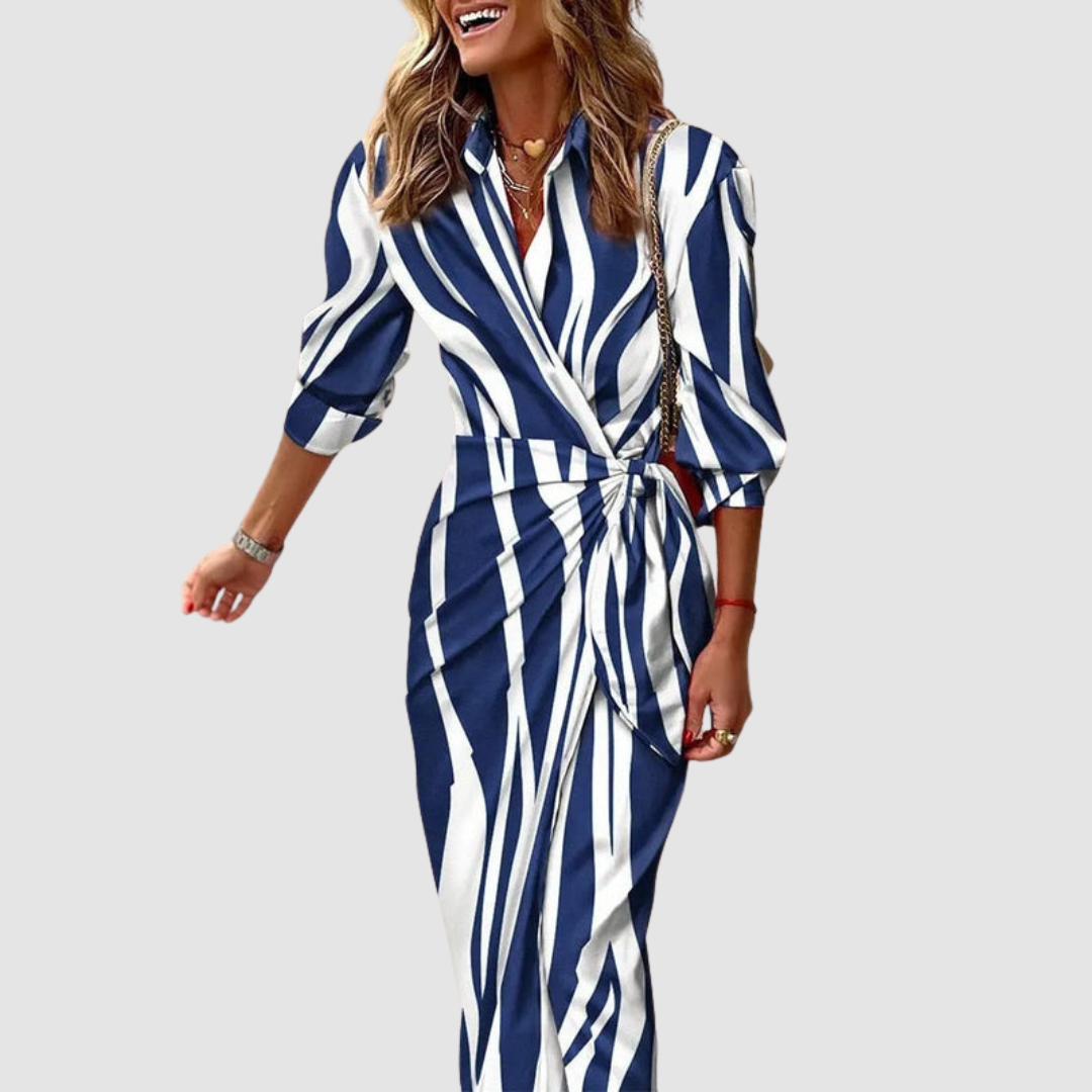 Alyssa | Elegant Striped Dress