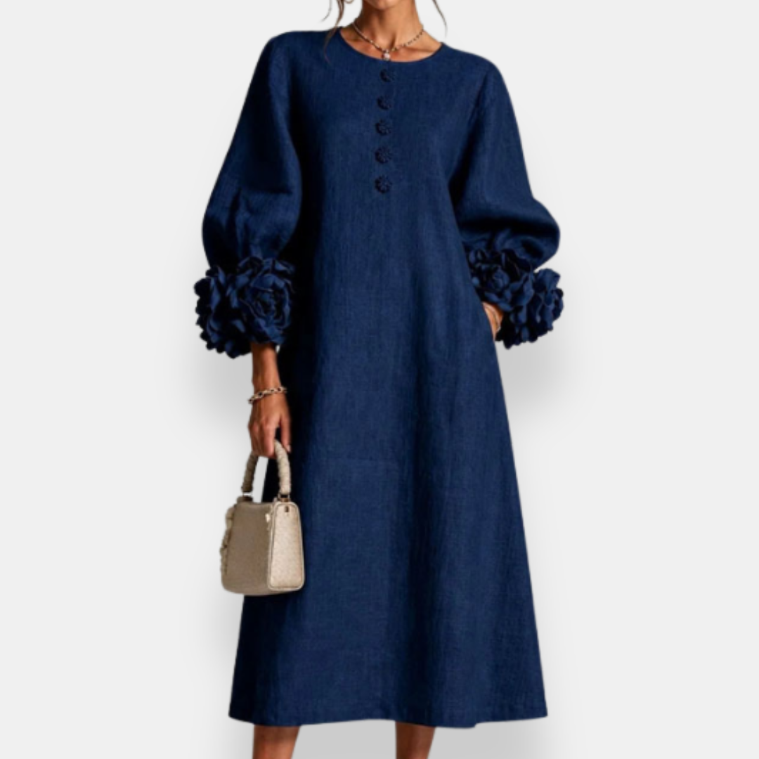 Hester™ Floral Appliqué Midi Dress