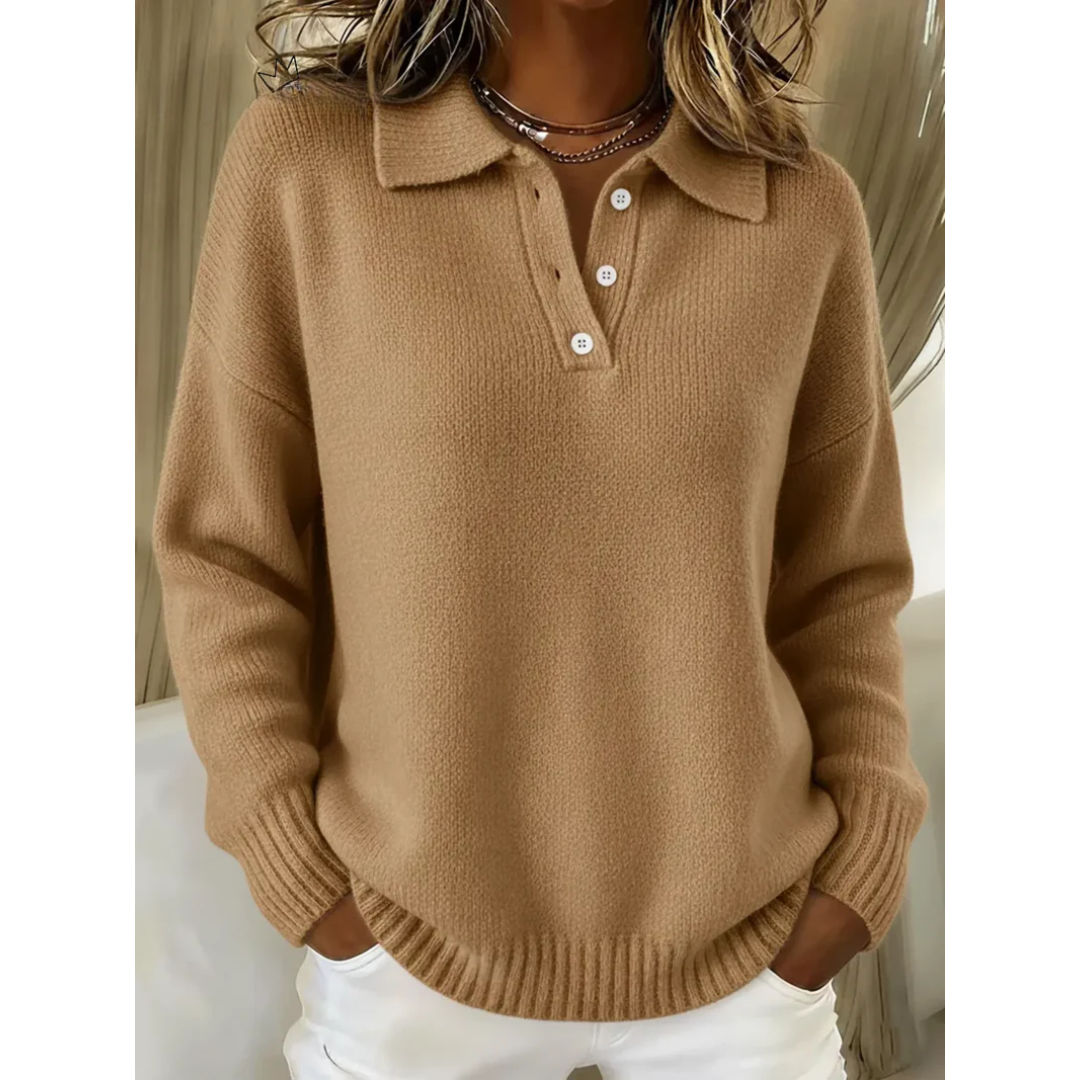 Marina | Soft Polo Collar Jumper