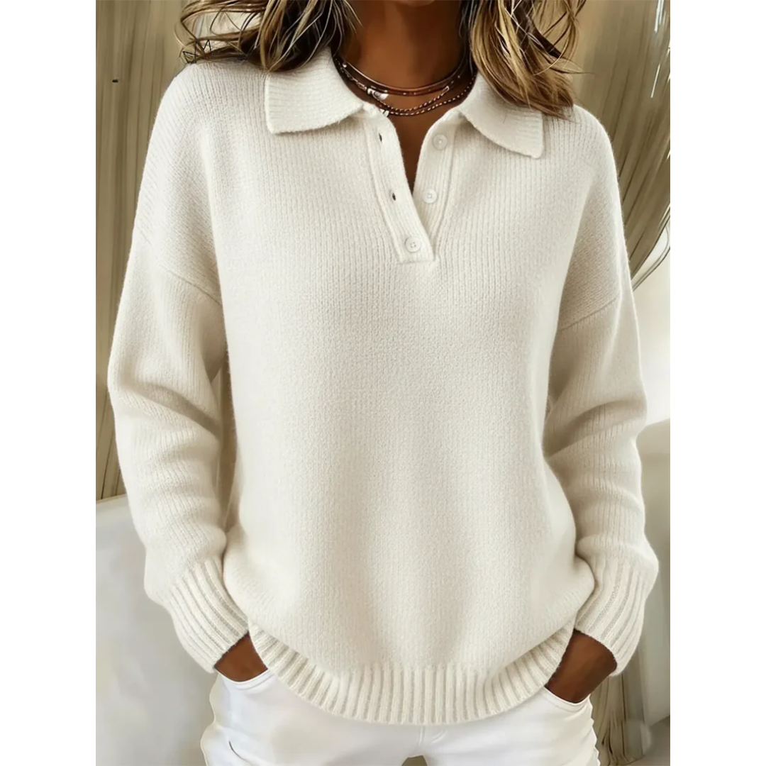 Marina | Soft Polo Collar Jumper