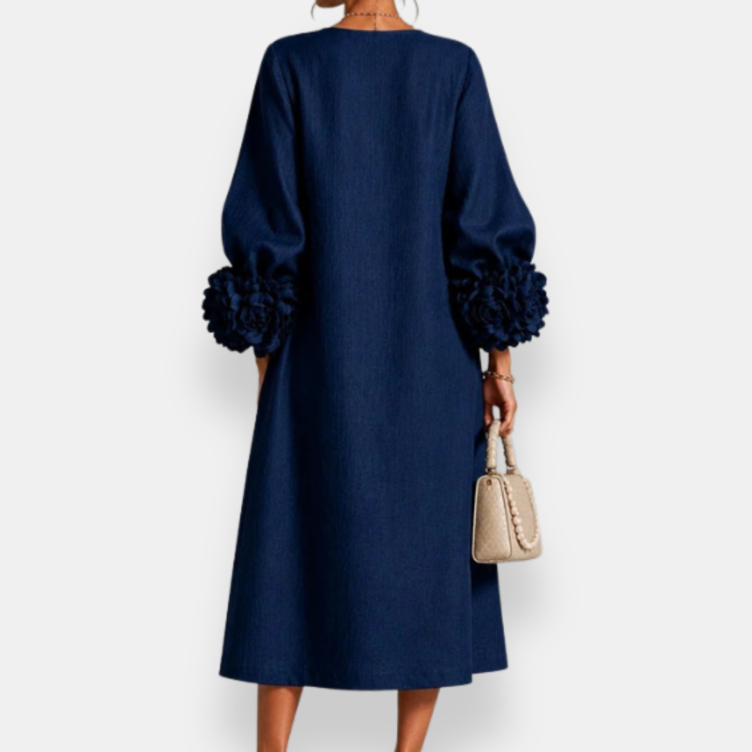 Hester™ Floral Appliqué Midi Dress
