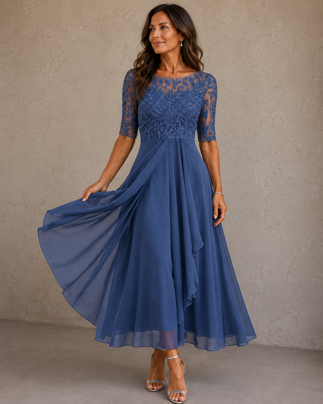 MEGAN & ROSE| ELEGANT CHIFFON DRESS FOR WOMEN