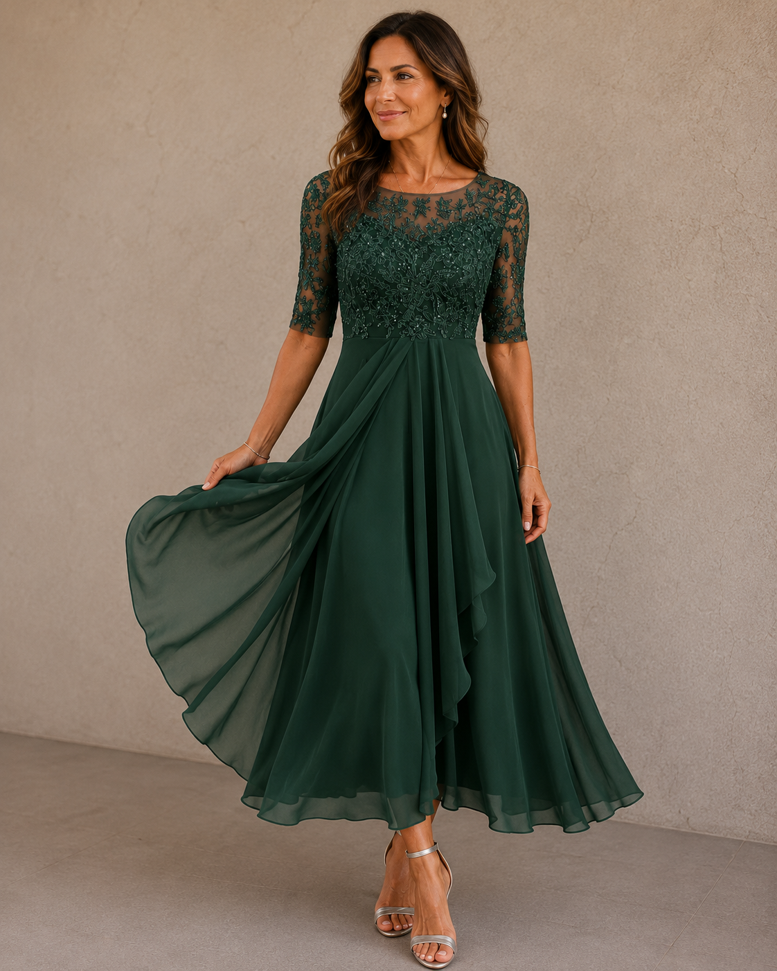 MEGAN & ROSE| ELEGANT CHIFFON DRESS FOR WOMEN