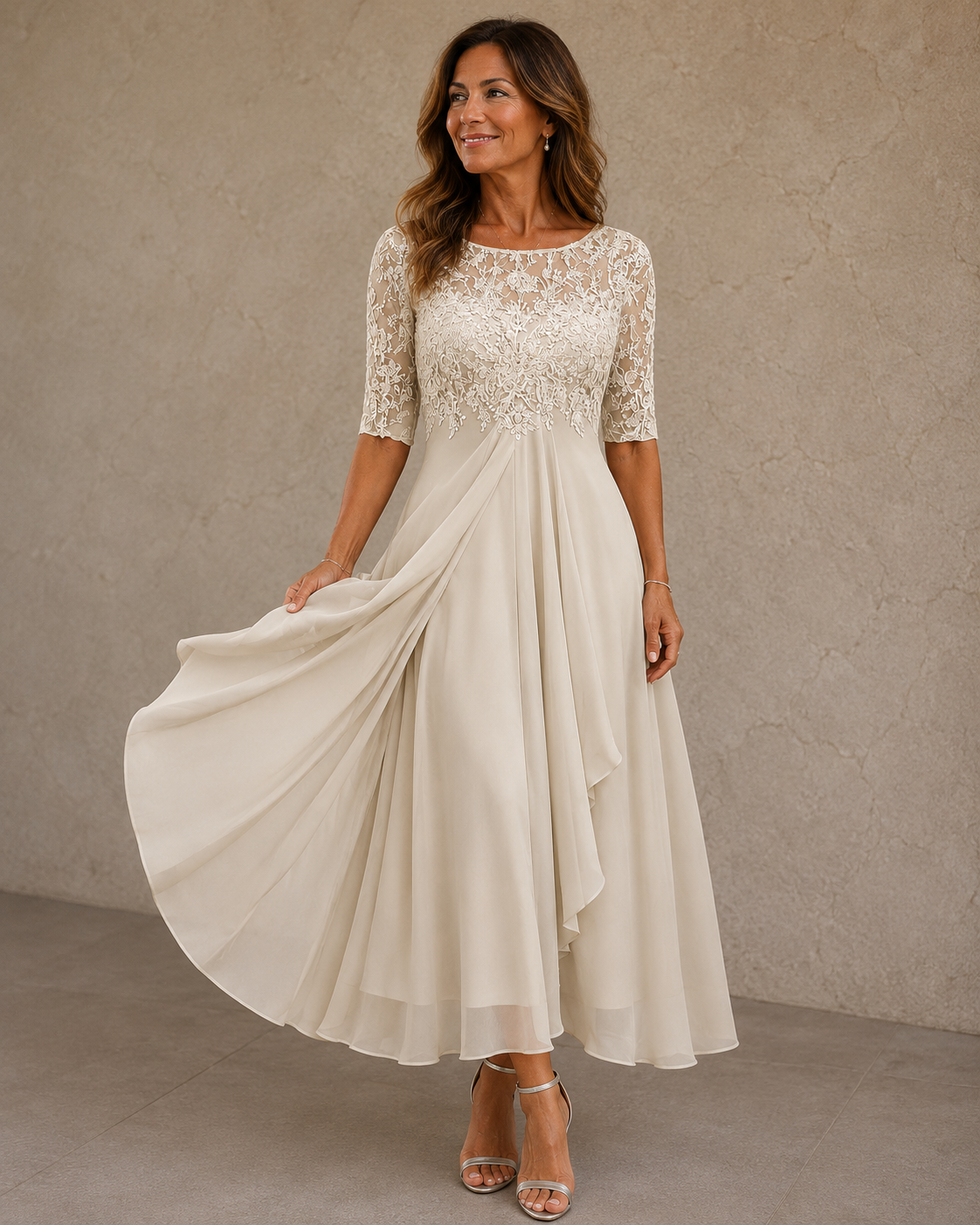 MEGAN & ROSE| ELEGANT CHIFFON DRESS FOR WOMEN