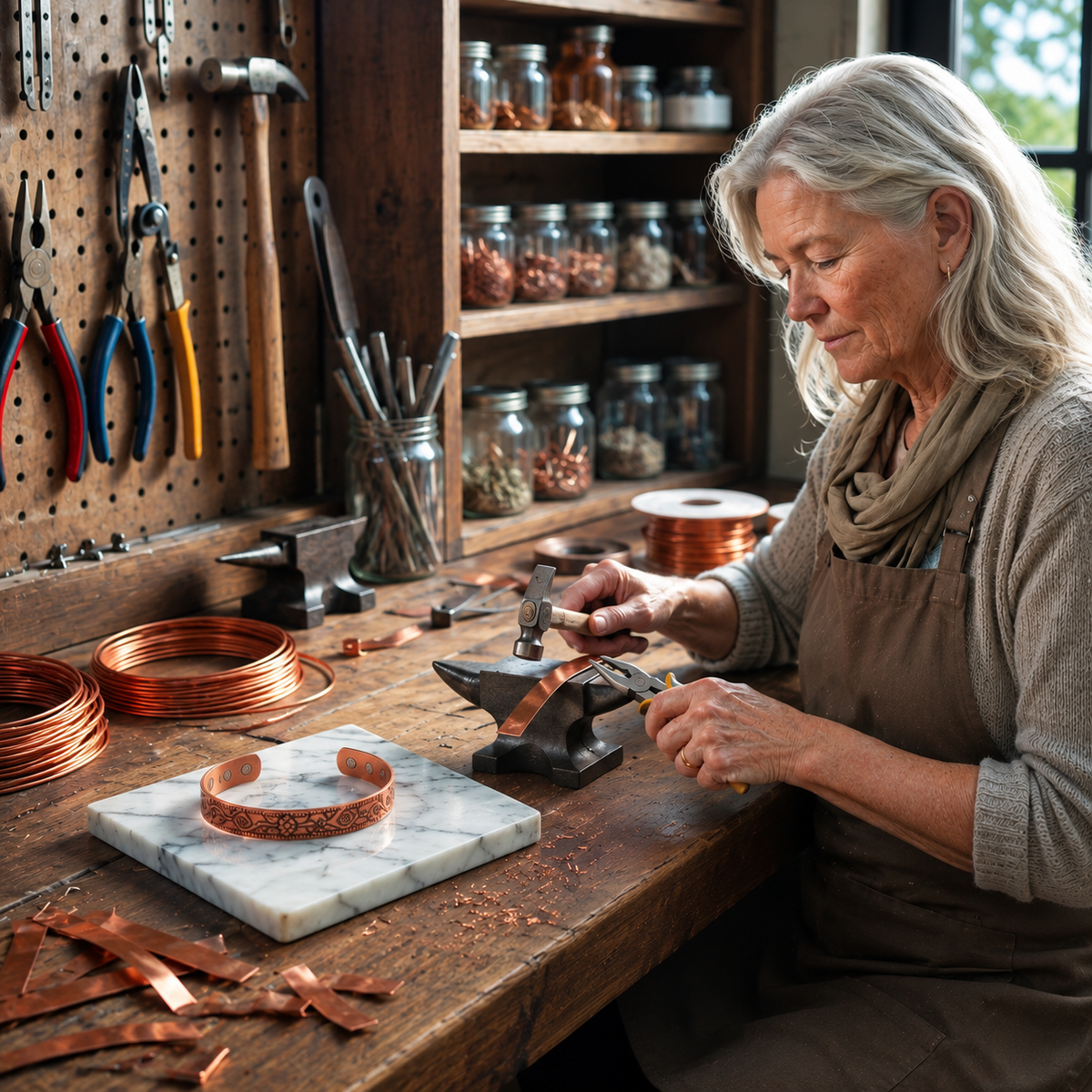 Glint Copper Earrings