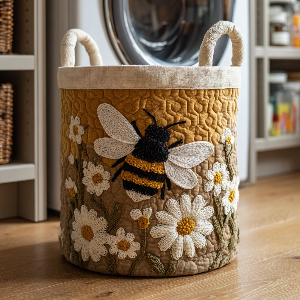 Honey | Hand-Quilted Laundry Basket