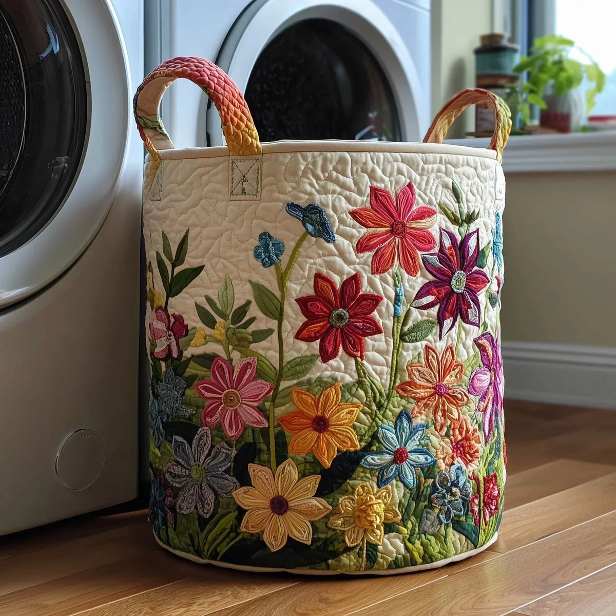Mirella | Hand-Quilted Laundry Basket