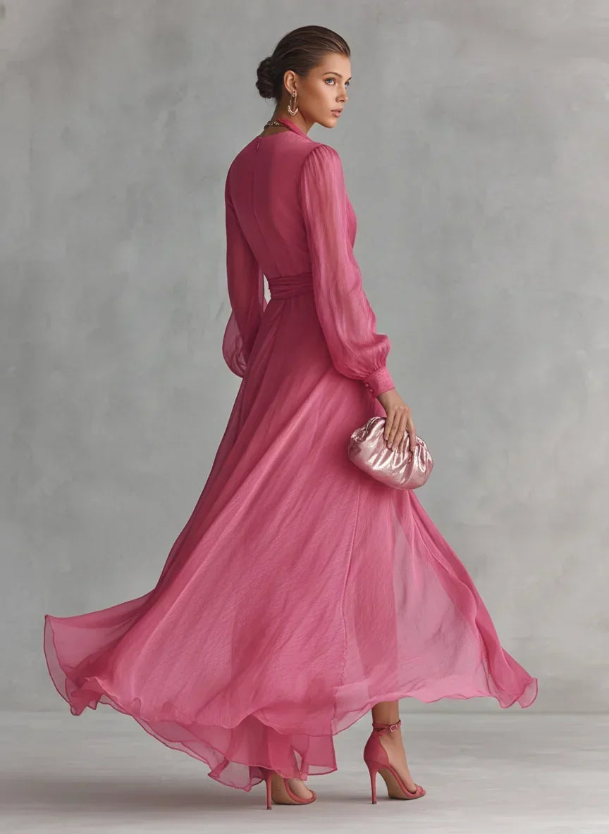 Alvina™ Wrap Front Maxi Dress