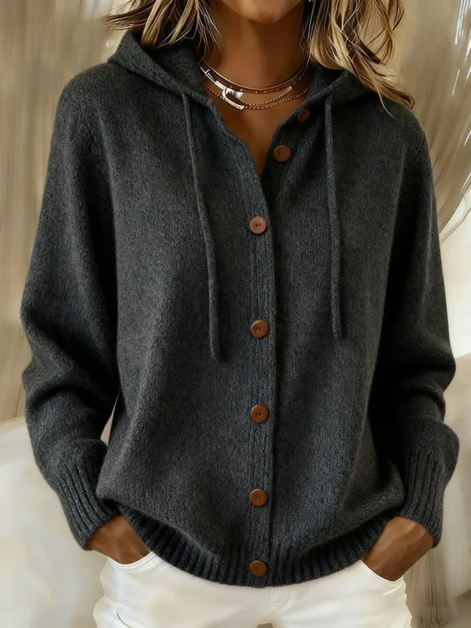 Begoña | Hooded Button Cardigan