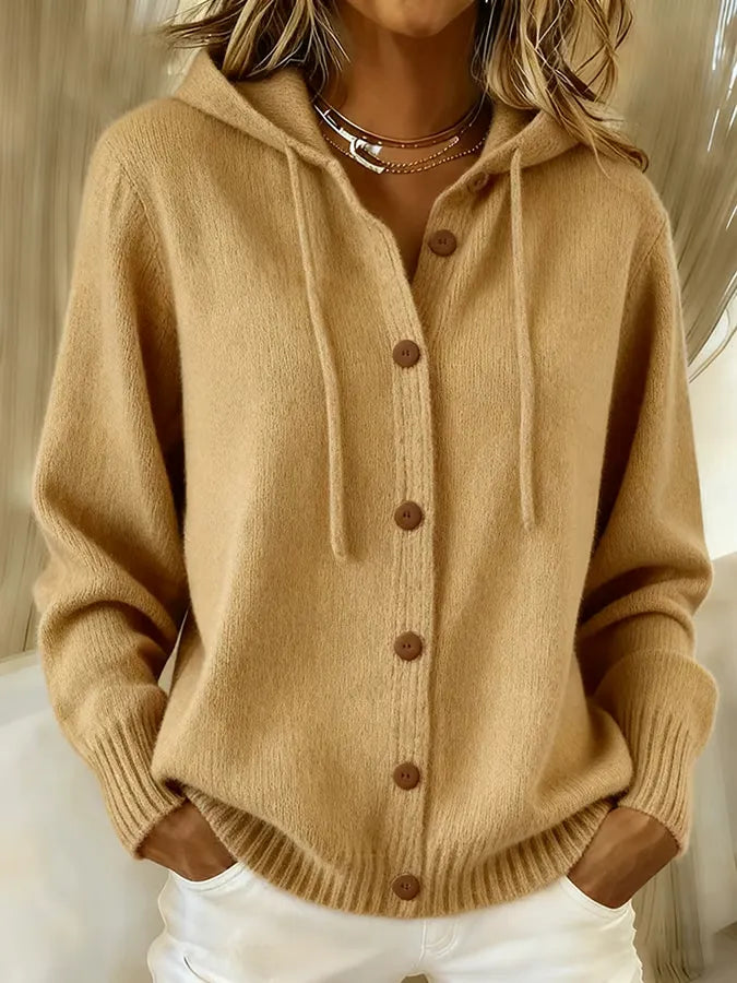 Begoña | Hooded Button Cardigan