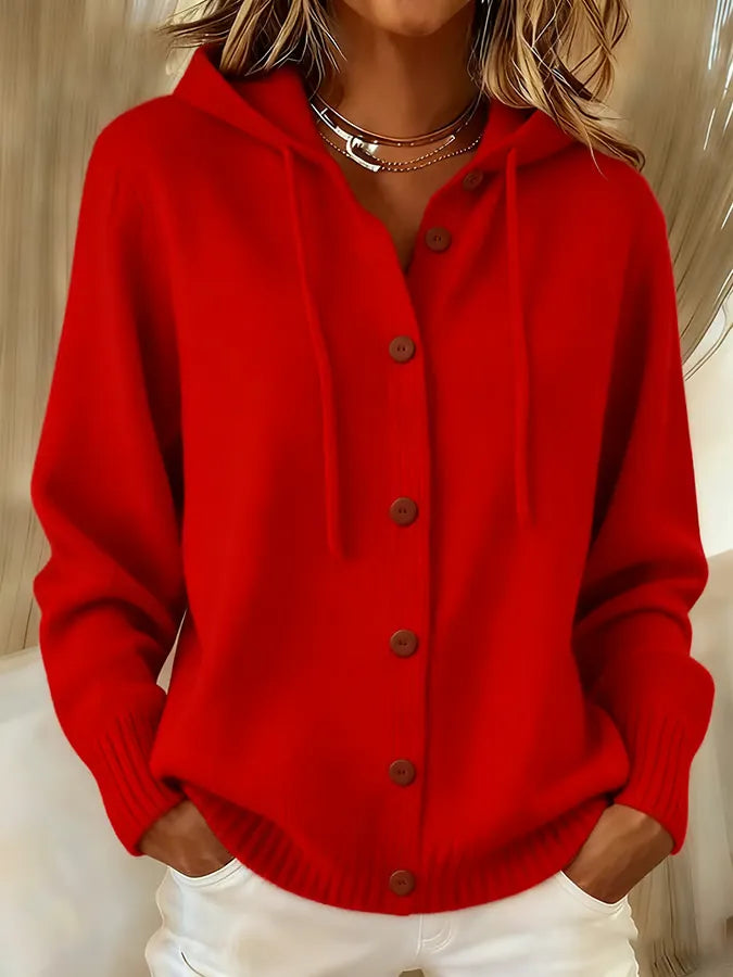 Begoña | Hooded Button Cardigan
