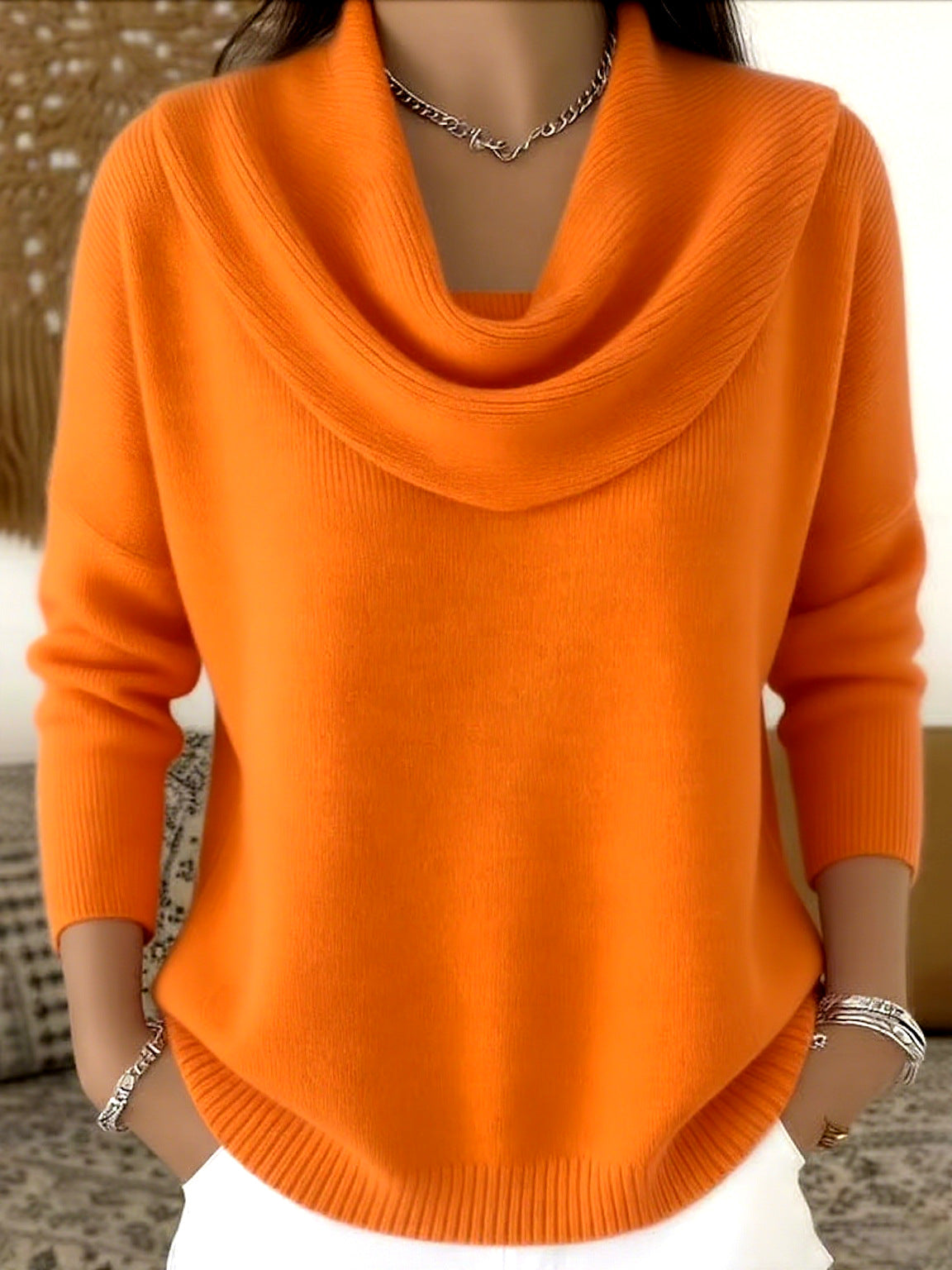 Julia | Draped Collar Jumper