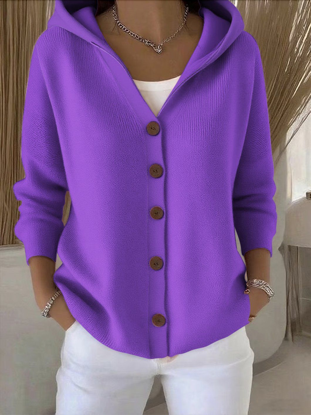 Rocío | Hooded Knit Cardigan