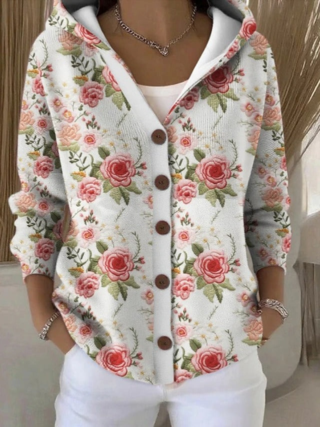 Paloma | Printed Hooded Cardigan