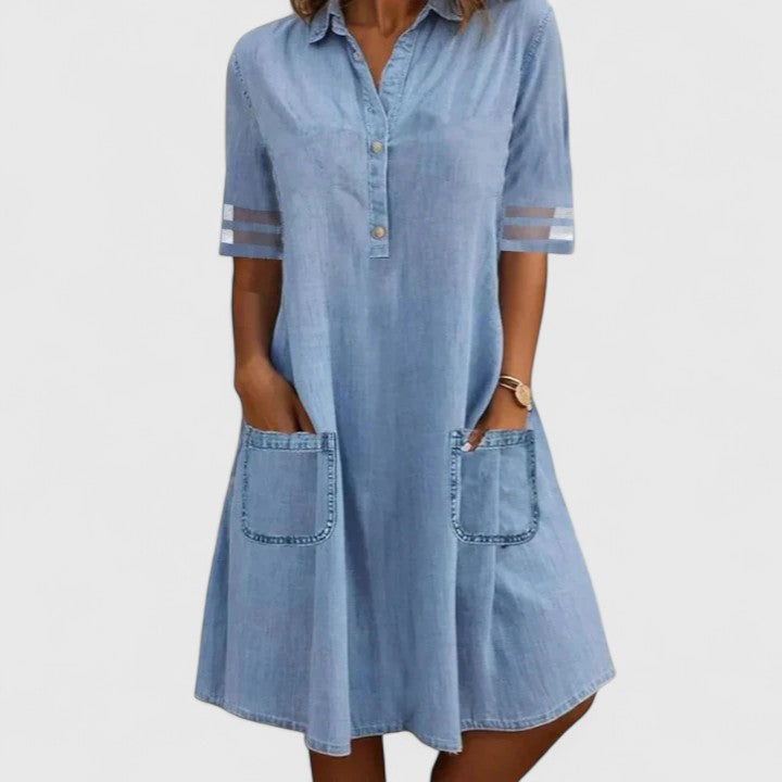 Brenda | Figure Flattering Denim Dress
