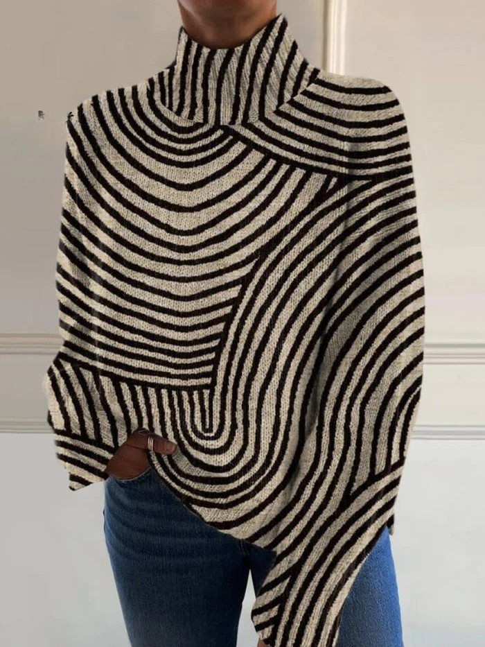 Melody | Line-Art Turtleneck Jumper