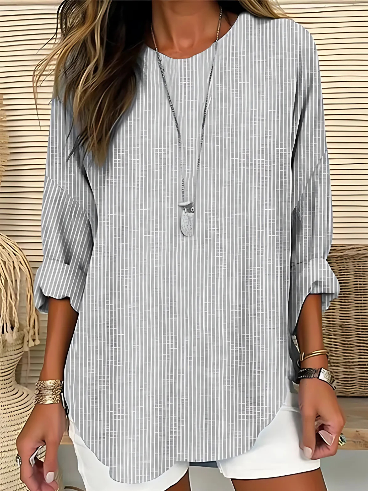 LENA – STRIPED RELAXED BLOUSE