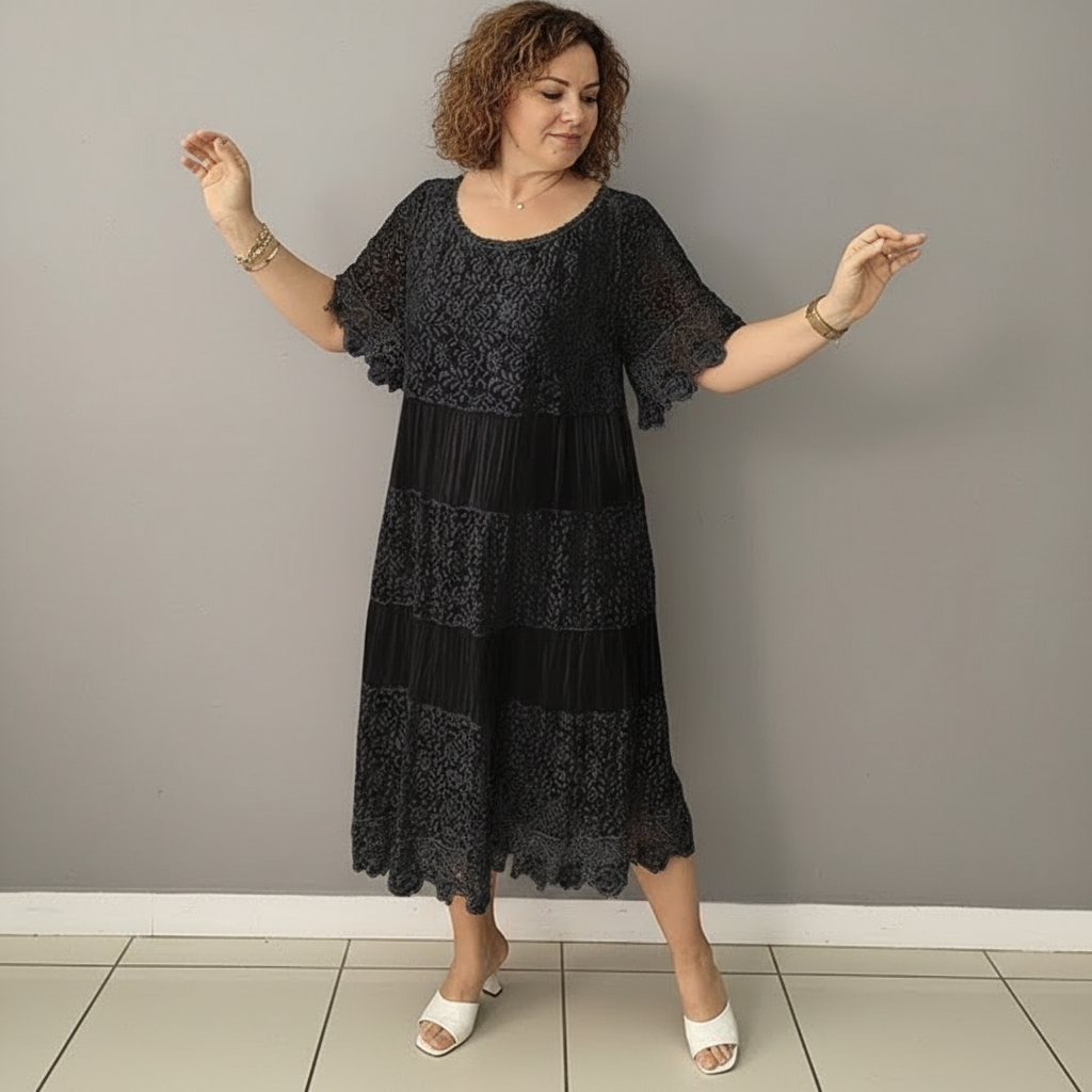 ARELIE – LACE MIDI DRESS