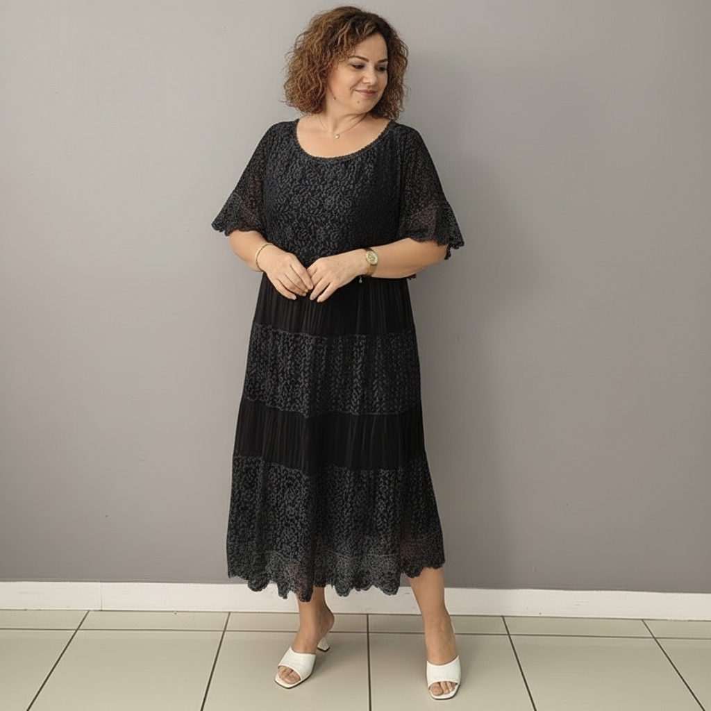 ARELIE – LACE MIDI DRESS