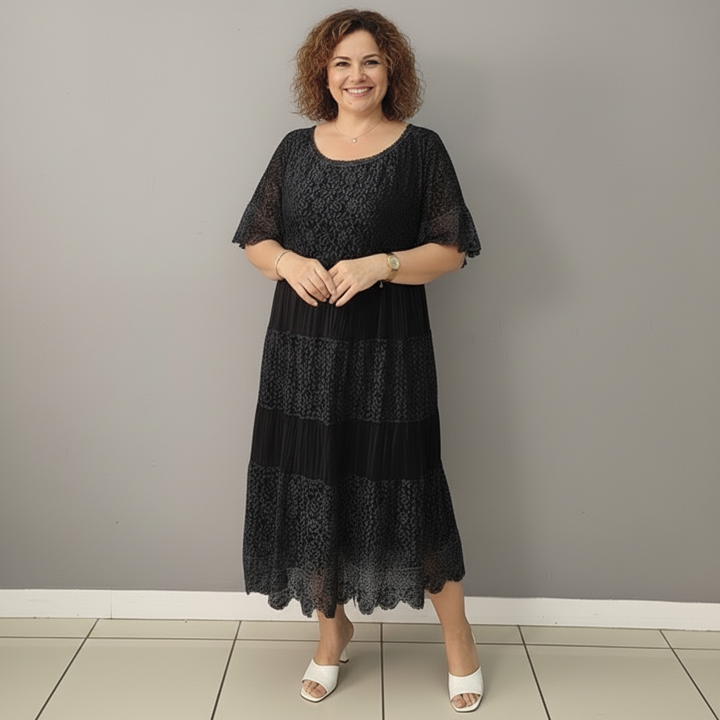ARELIE – LACE MIDI DRESS