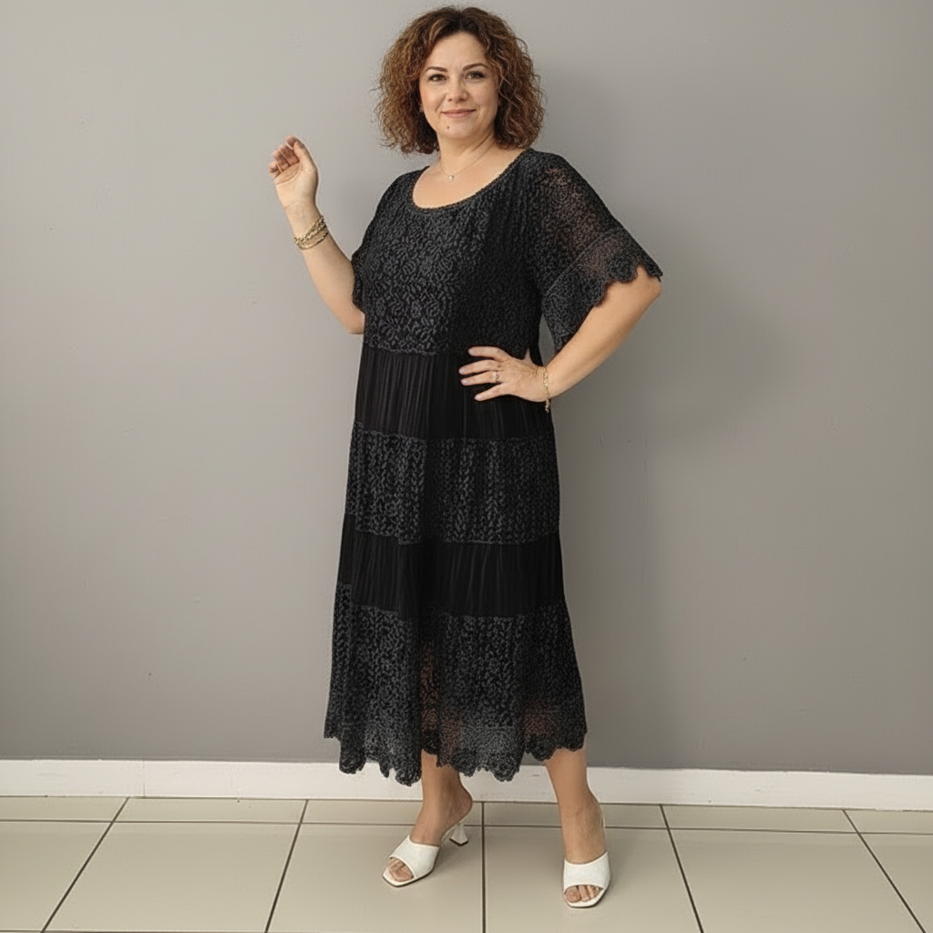 ARELIE – LACE MIDI DRESS