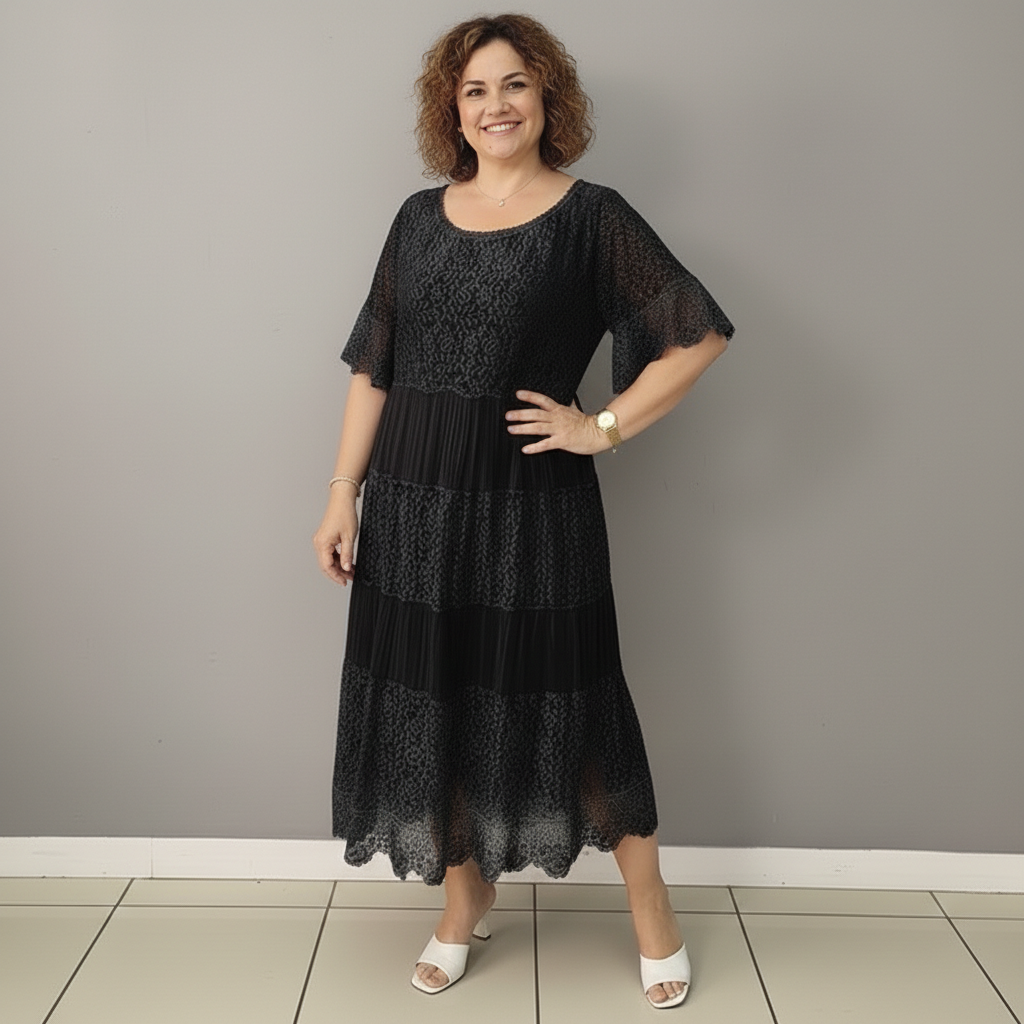 ARELIE – LACE MIDI DRESS
