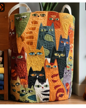 Cecilia | Hand-Quilted Laundry Basket