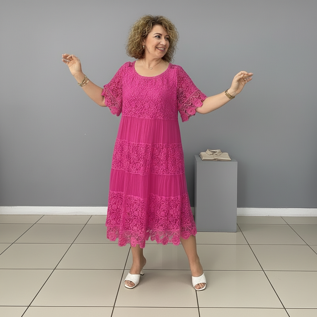 ARELIE – LACE MIDI DRESS