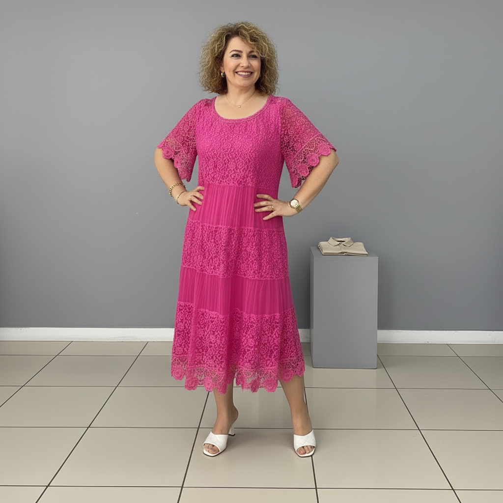 ARELIE – LACE MIDI DRESS