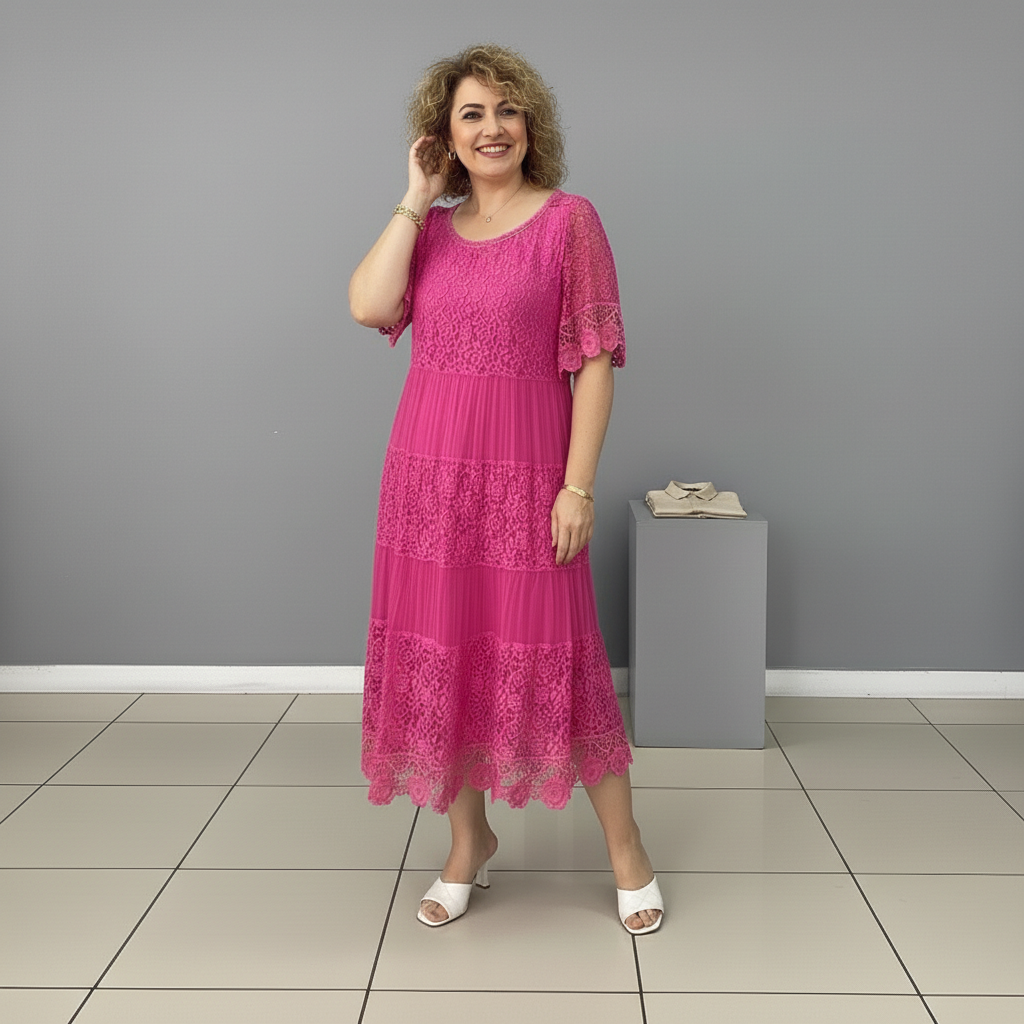 ARELIE – LACE MIDI DRESS