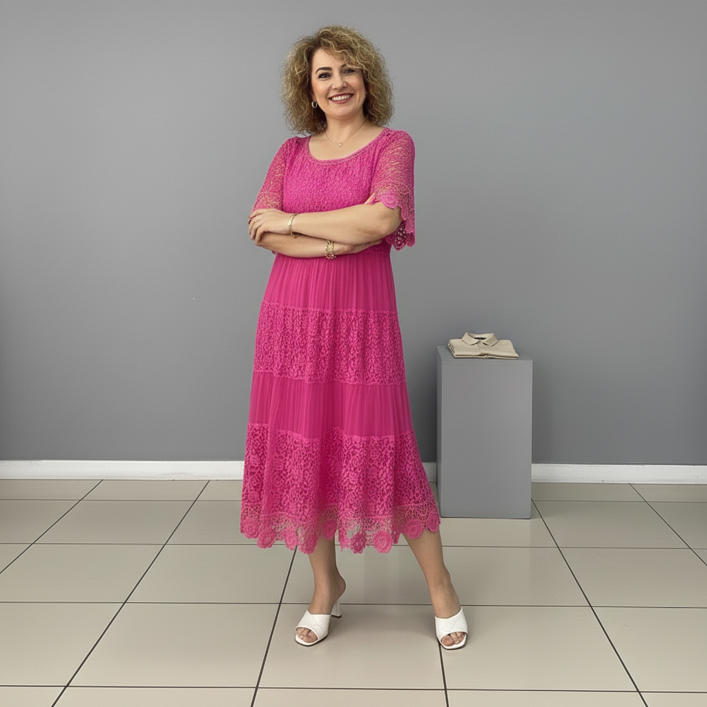 ARELIE – LACE MIDI DRESS