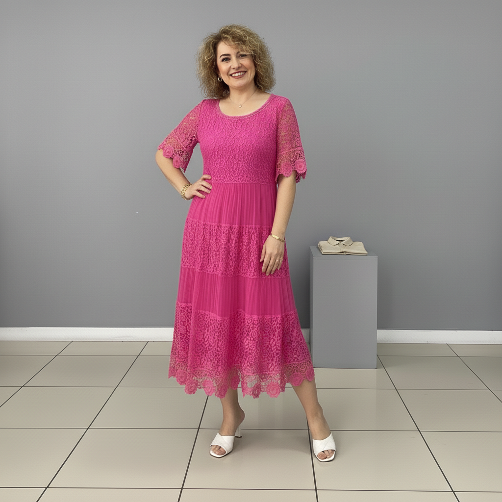 ARELIE – LACE MIDI DRESS