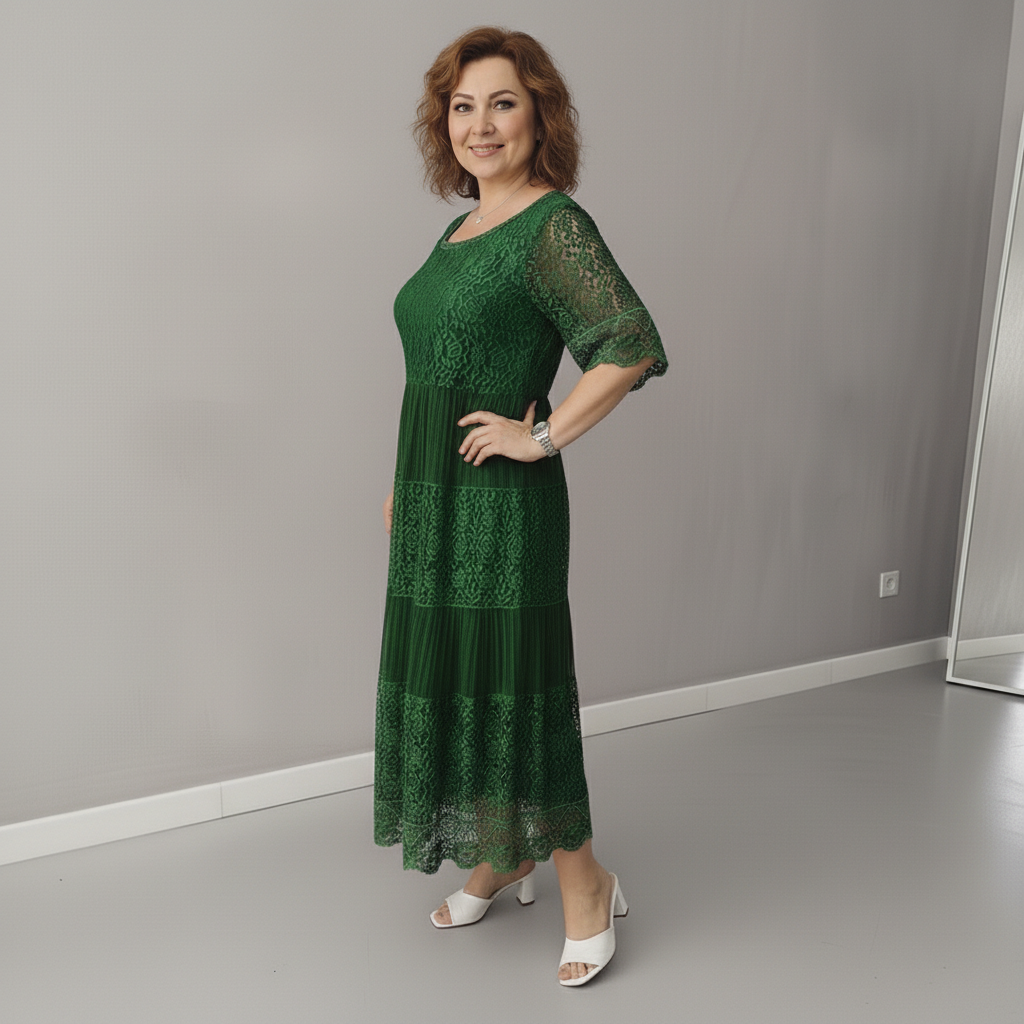 ARELIE – LACE MIDI DRESS
