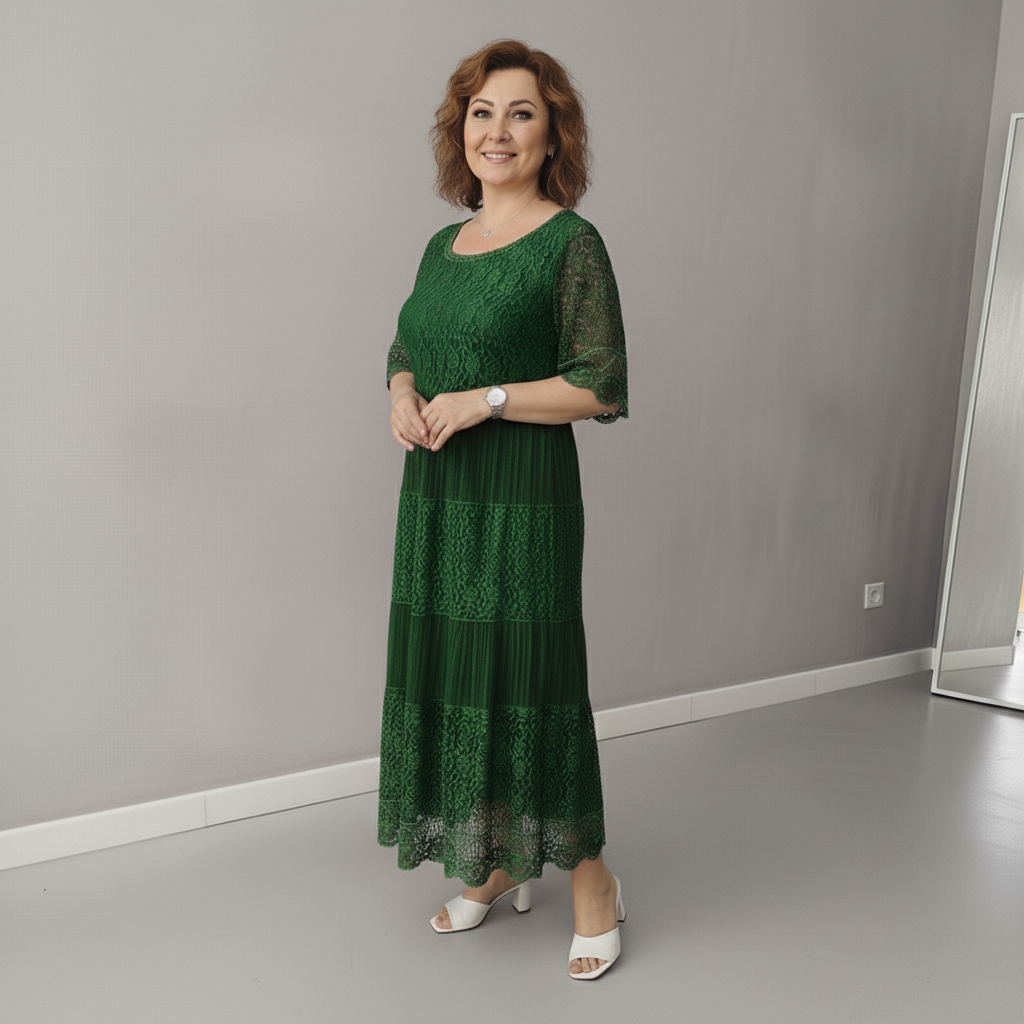 ARELIE – LACE MIDI DRESS