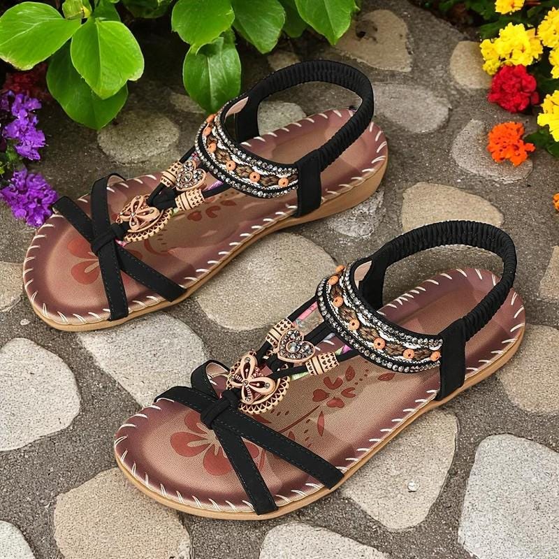 Allegra - Embellished Gladiator Sandals