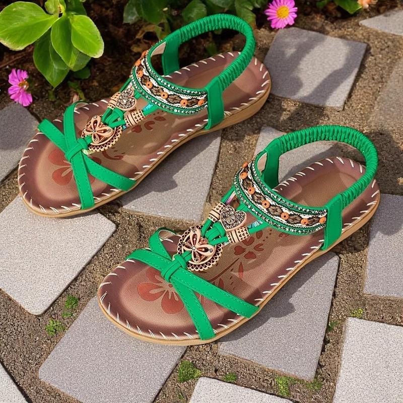 Allegra - Embellished Gladiator Sandals