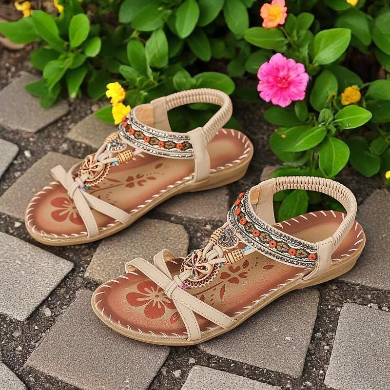 Allegra - Embellished Gladiator Sandals