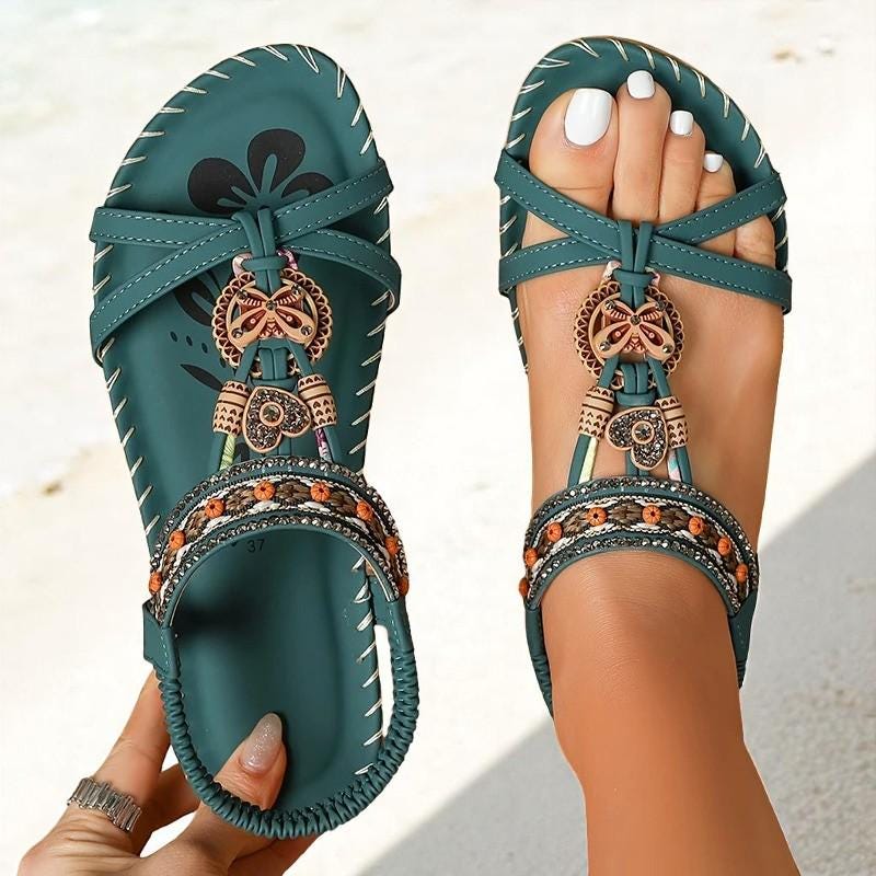 Allegra - Embellished Gladiator Sandals